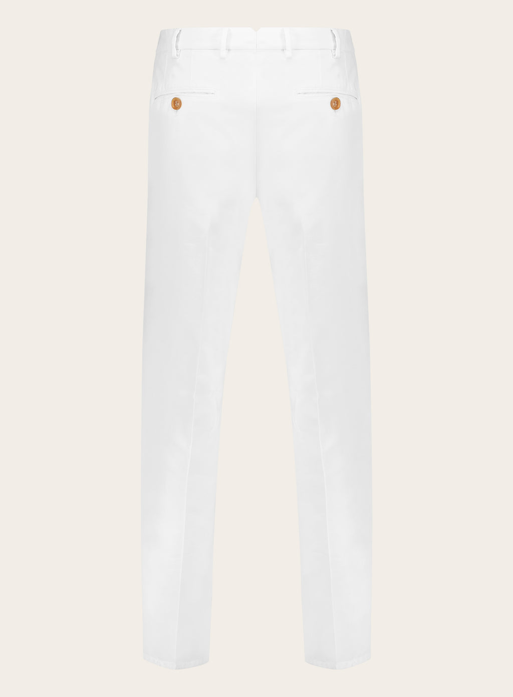 Regular-fit katoenen chino | Wit