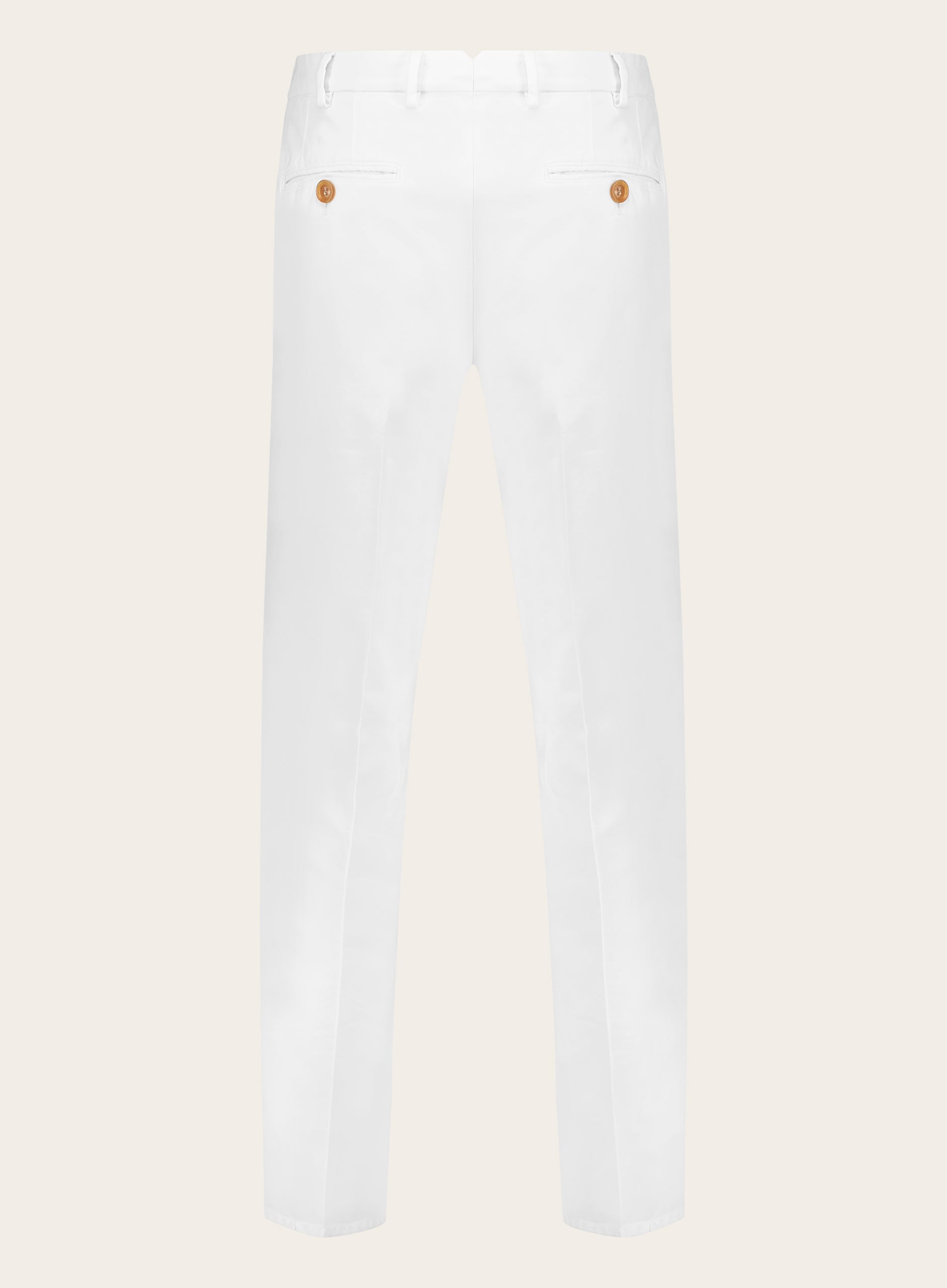 Regular-fit katoenen chino | Wit