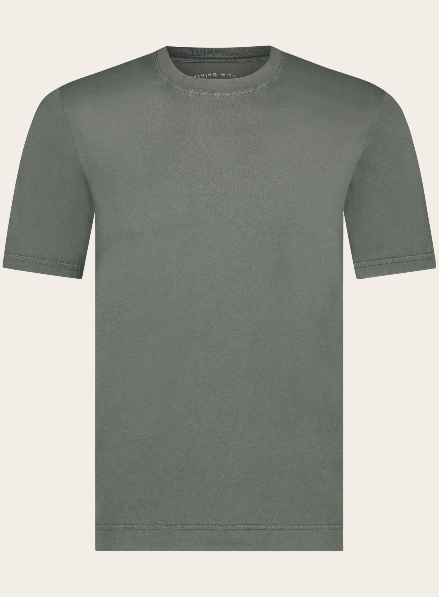 Crewneck T-shirt van katoen | Groen