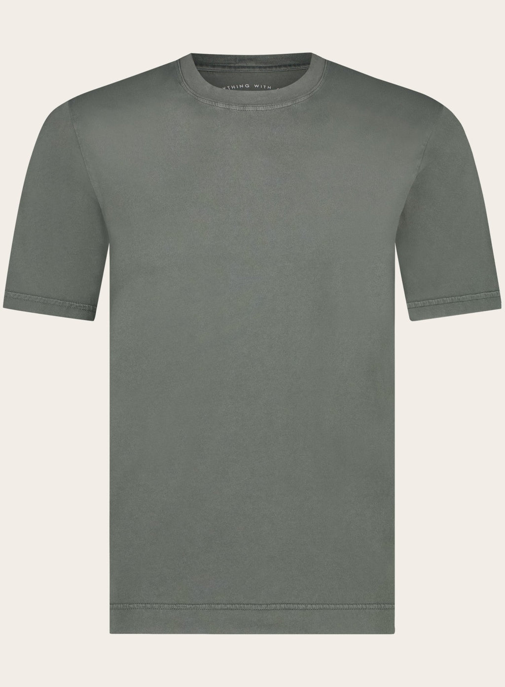 Crewneck T-shirt van katoen | Groen