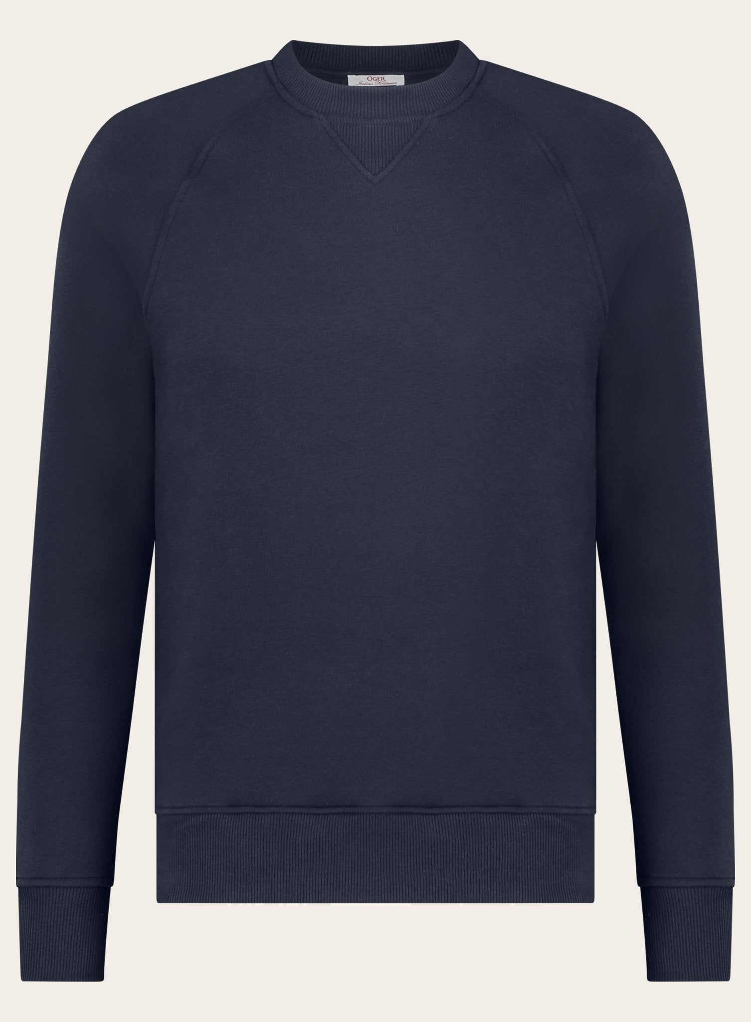 Slim-fit ronde hals trui | BLUE NAVY