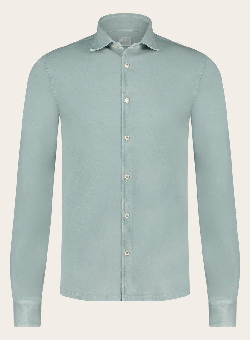 Langärmliges Poloshirt aus Baumwolle