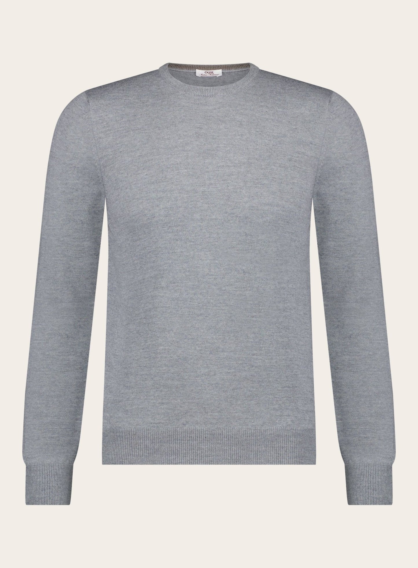 Virgin wollen ronde hals trui | Grijs