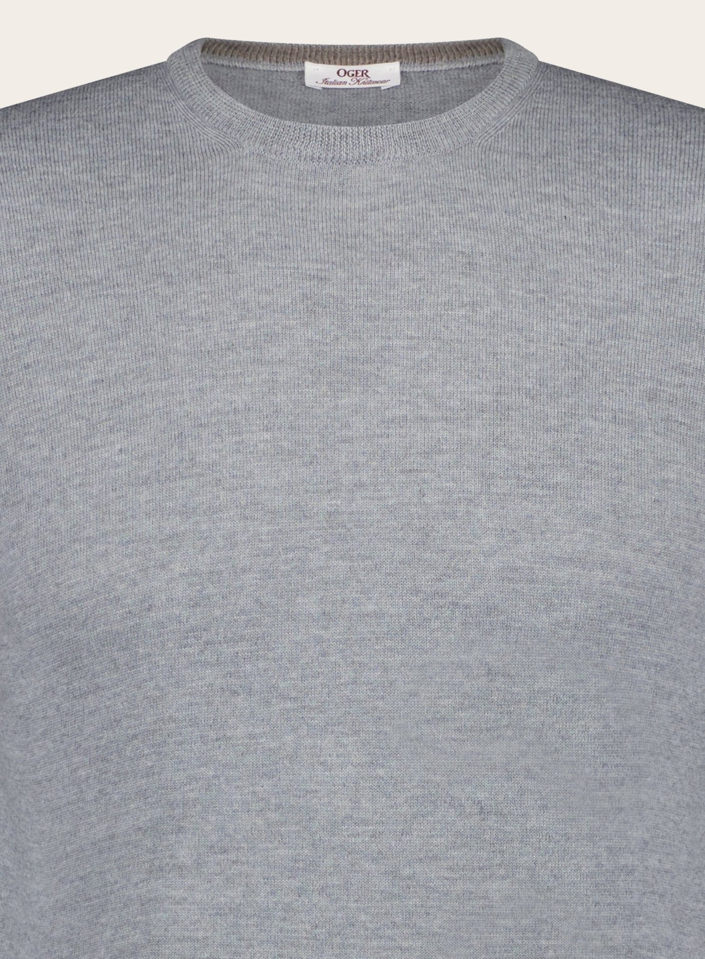 Virgin wollen ronde hals trui | Grijs