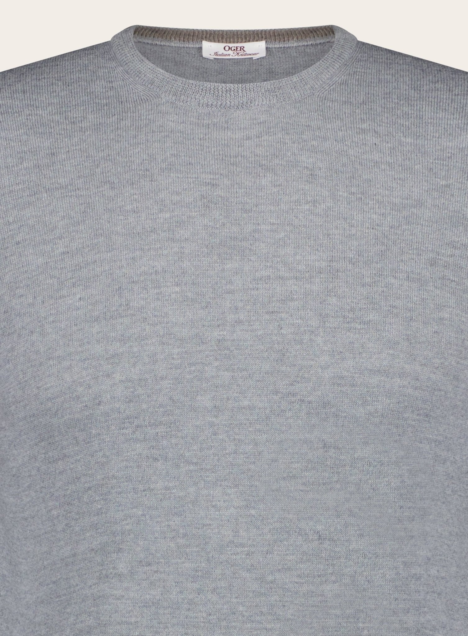 Virgin wollen ronde hals trui | Grijs