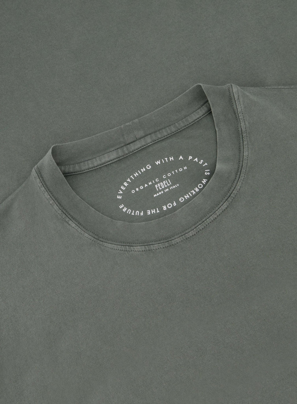 Crewneck T-shirt van katoen | Groen