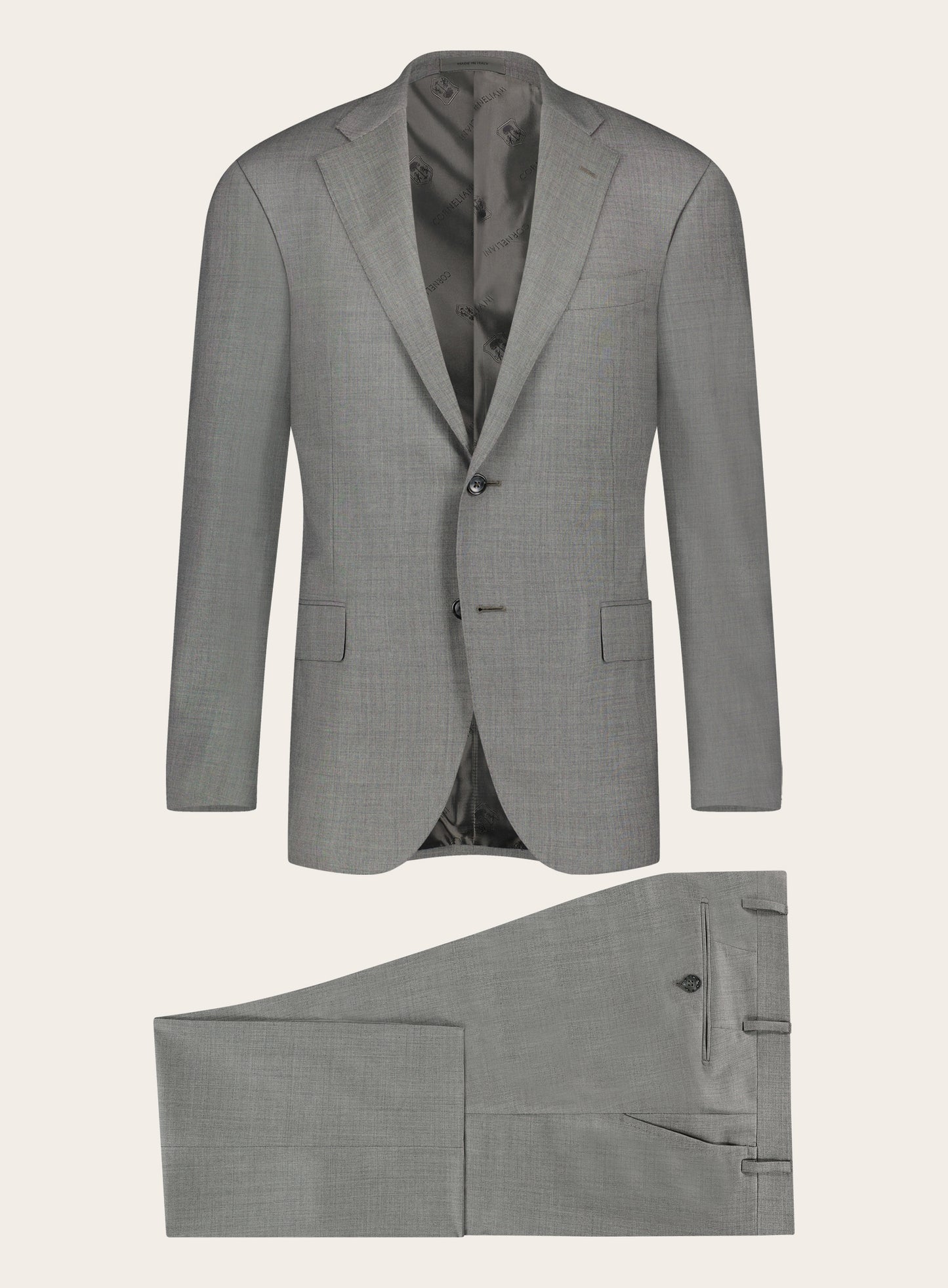 Regular-fit virgin wollen pak