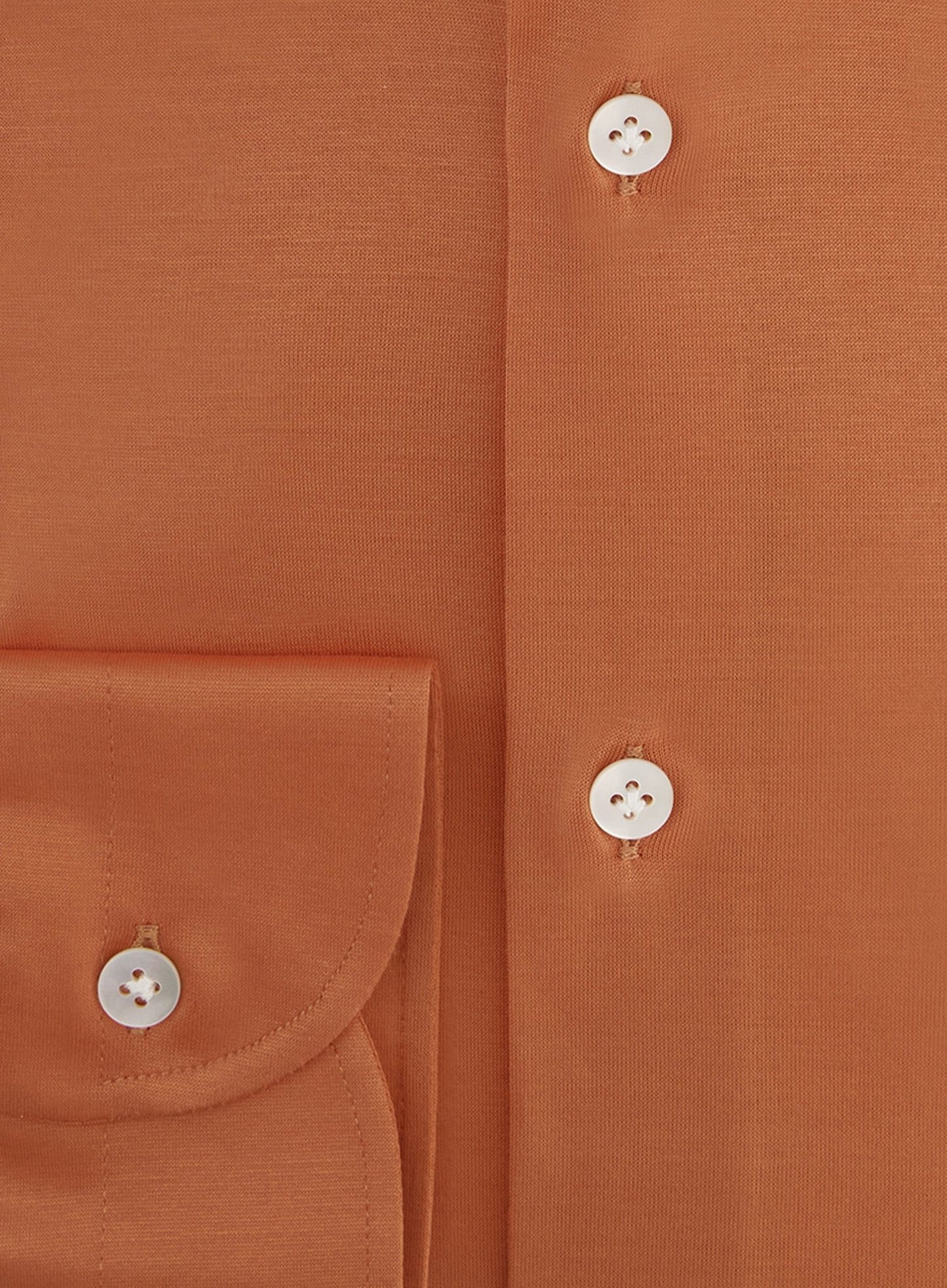 Slim-fit jersey overhemd | Oranje